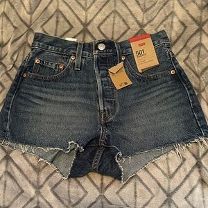 Levi's Dark Blue Jean Shorts